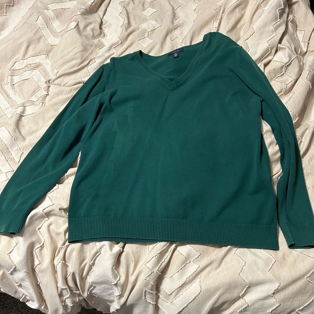 Lands' End green Pullover XL